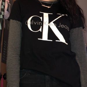 calvin klein logo tee
